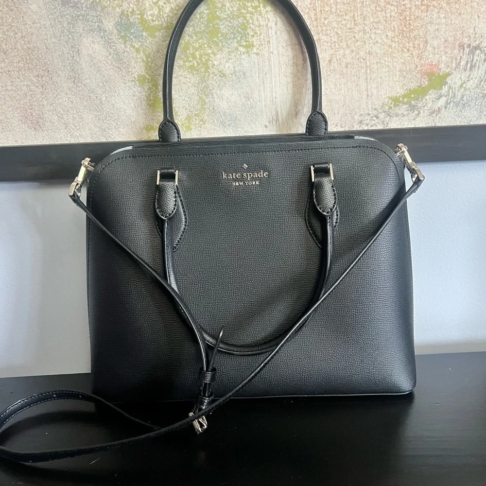 Kate Spade Darcy Black Leather Tote Bag
